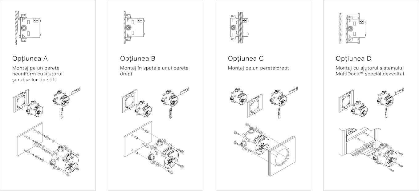 MultiDock™ Opțiuni de instalare
